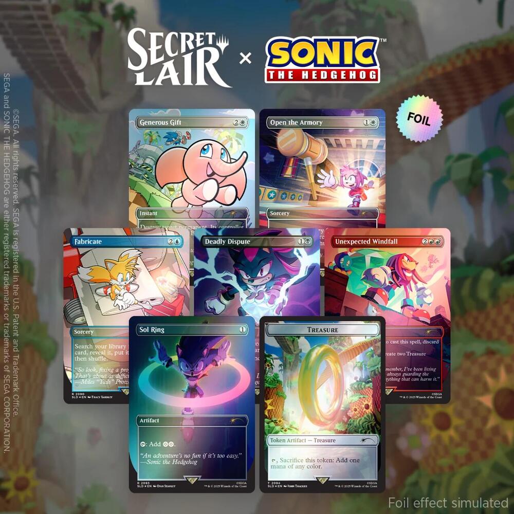 Secret Lair- Sonic: Chasing Adventure Rainbow Foil