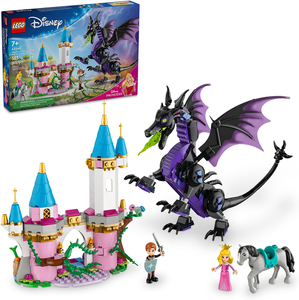 Maleficent’s Dragon Form and Aurora’s Castle Lego Set