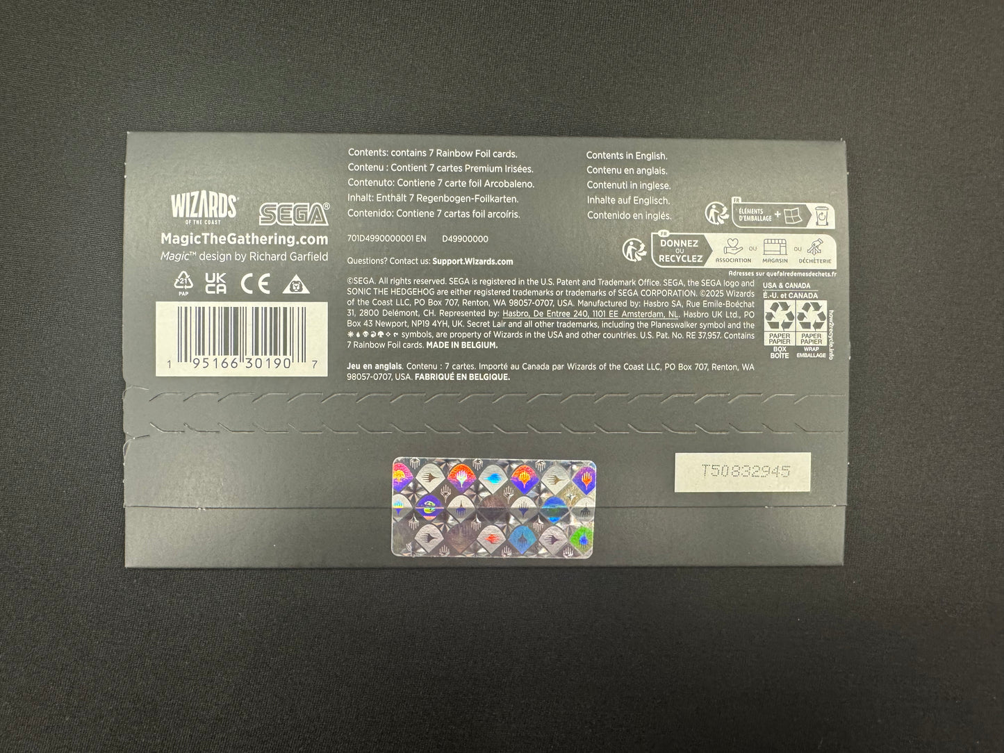 MTG Sonic Friends and Foes Rainbow Foil