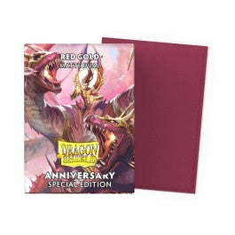 Dragon Shield Sleeves: Standard Matte -  Pomegranate & Gold 100CT