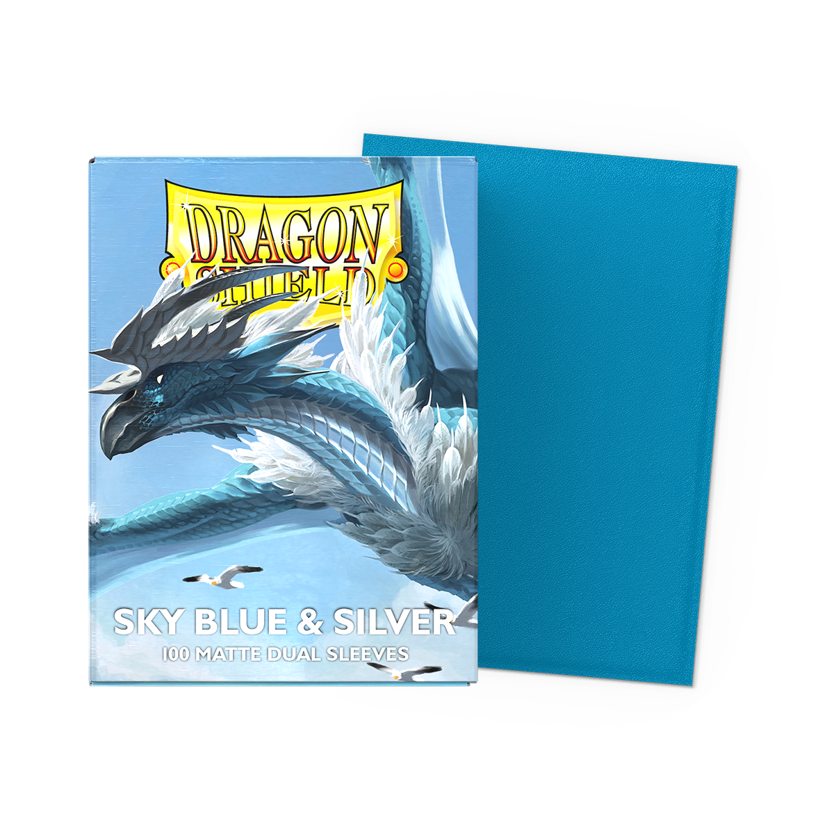 Dragon Shield Sleeves: Sky Blue & Silver