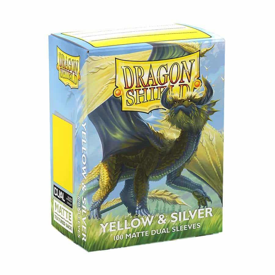 Dragon Shield Sleeves: Yellow & Silver