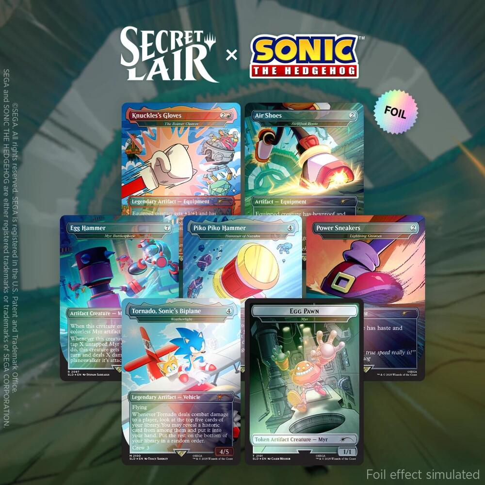 Secret Lair- Sonic: Turbo Gear Rainbow Foil