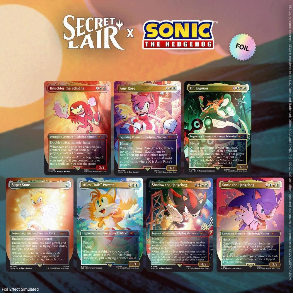 Secret Lair- Sonic: Friends and Foes Rainbow Foil