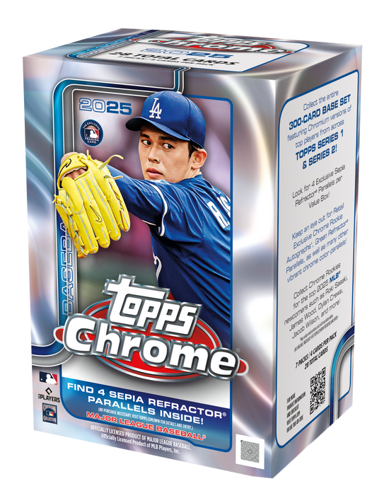 2025 Topps Chrome Baseball Factory Sealed Value Box